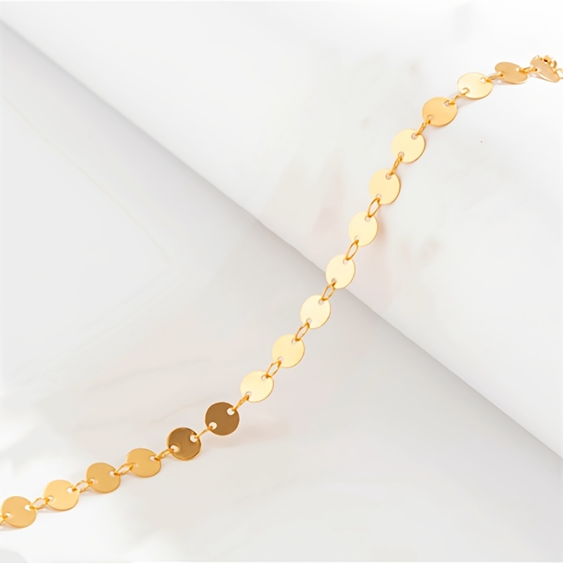 Women's Minimalist Round Link Chain Bracelet, Daily Wear